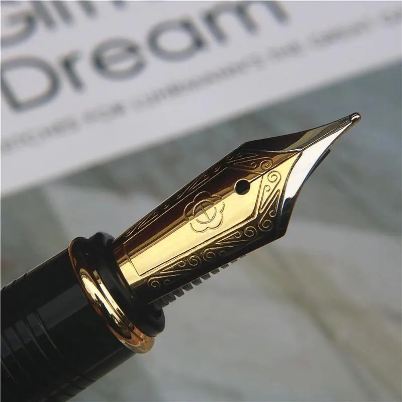Modischer, neuer Stil, dunkelgrauer Tintenstift. Luxus-Schreibstift aus Metall für Büro und Lernen