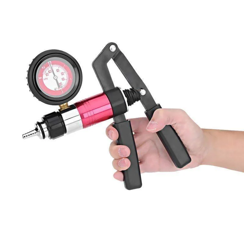Auto-Handvakuumpumpen-Druckprüfer-Set, Bremsflüssigkeits-Entlüftungstest-Werkzeug-Set mit Adaptern, Autozubehör