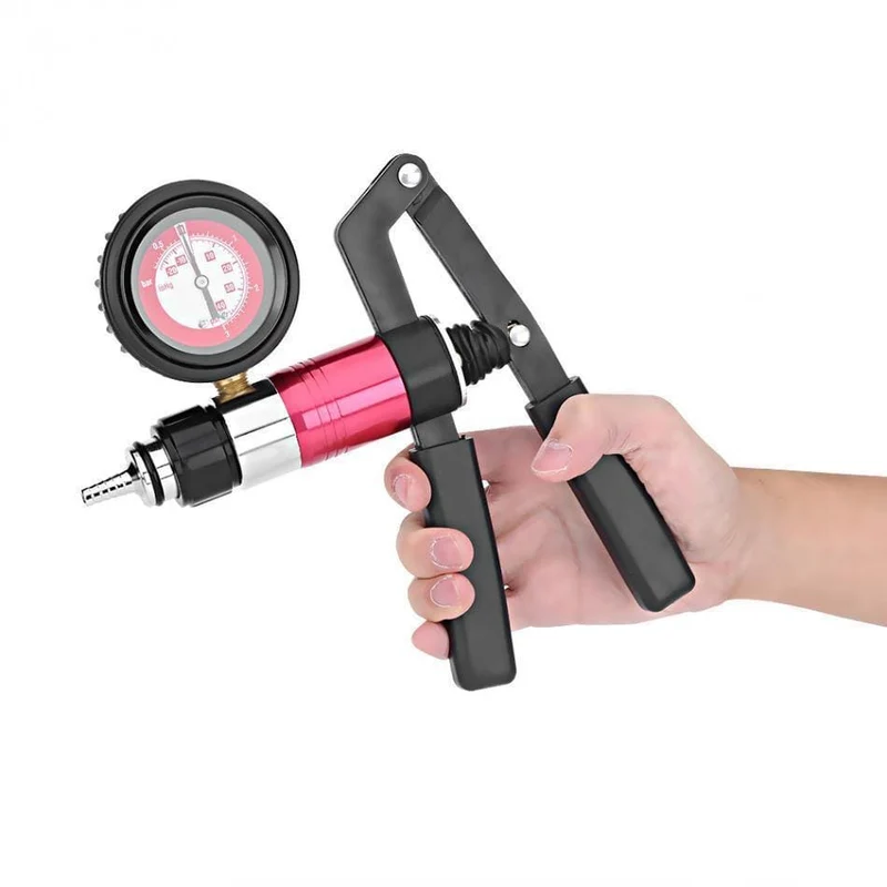 Auto-Handvakuumpumpen-Druckprüfer-Set, Bremsflüssigkeits-Entlüftungstest-Werkzeug-Set mit Adaptern, Autozubehör
