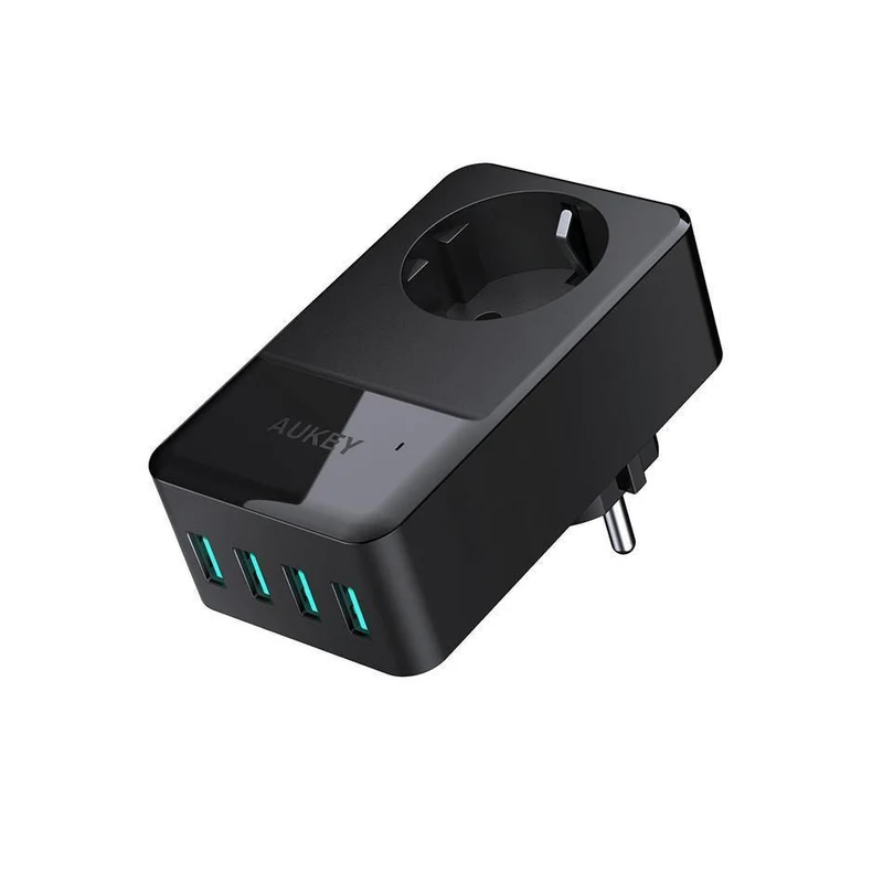 Handy-Ladegerät 4 Port Smart-Ladegerät USB Portable Travel Charge Mit eingebauter EU-Buchse für Xiaomi iPhone Huawei