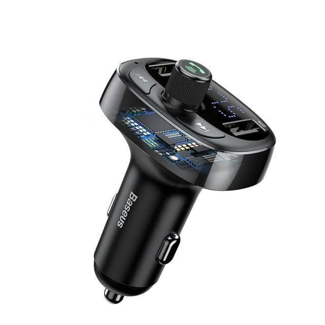 Auto-Ladegerät, FM-Transmitter, Aux-Modulator, Bluetooth-Freisprecheinrichtung, Auto-Audio-MP3-Player, 3.4 A, schnelles Dual-USB-Handy-Ladegerät