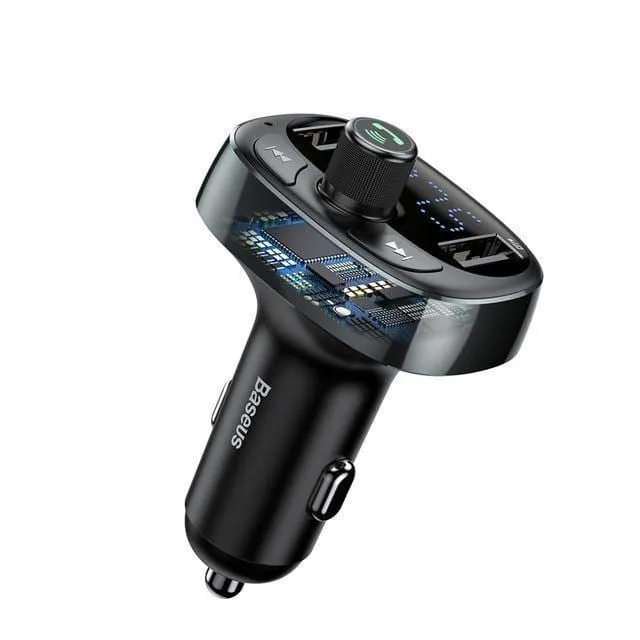 Auto-Ladegerät, FM-Transmitter, Aux-Modulator, Bluetooth-Freisprecheinrichtung, Auto-Audio-MP3-Player, 3.4 A, schnelles Dual-USB-Handy-Ladegerät