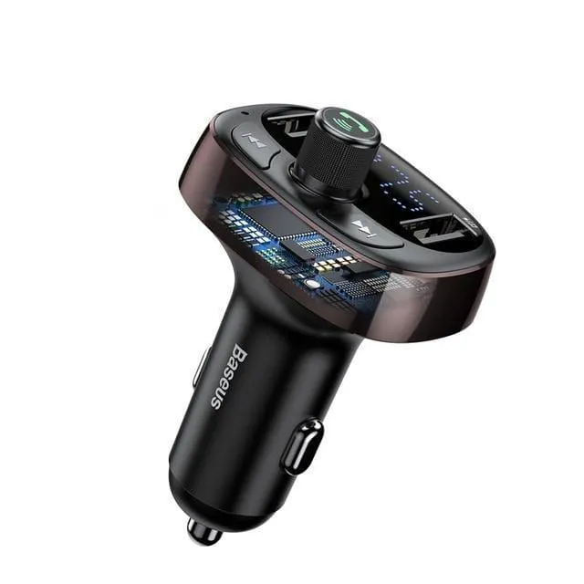 Auto-Ladegerät, FM-Transmitter, Aux-Modulator, Bluetooth-Freisprecheinrichtung, Auto-Audio-MP3-Player, 3.4 A, schnelles Dual-USB-Handy-Ladegerät