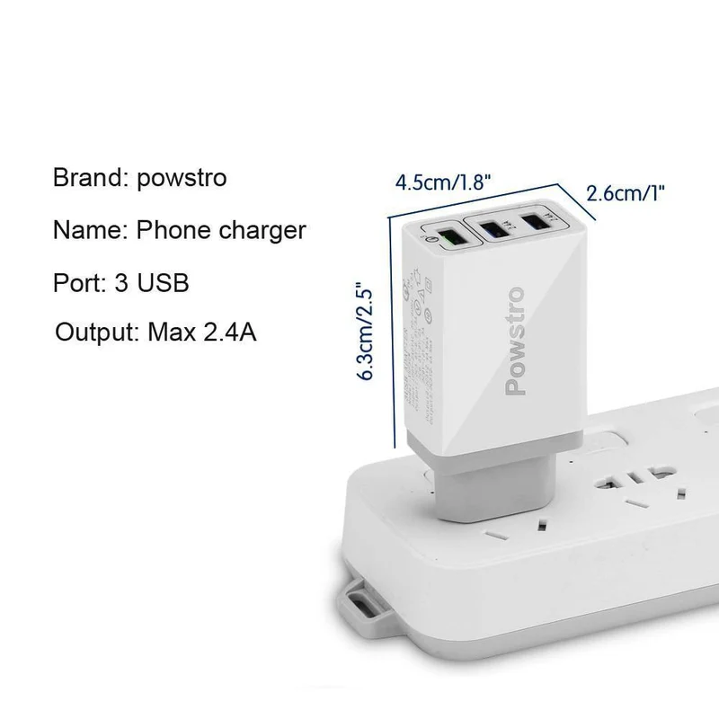 30 W Quick Charge 3.0 USB-Ladegerät 3 USB-Handy-Ladegerät-Adapter Wandladegeräte für iPhone Samsung Android-Handy