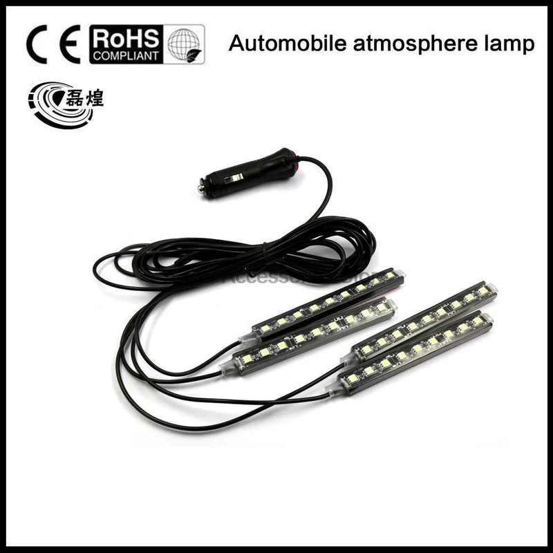 4x9 LED 8 FARBEN Led Auto Atmosphäre Lichter Dekoration Lampe 12v Auto Auto Led Innen Lichter Glow dekorative Lampe Birne