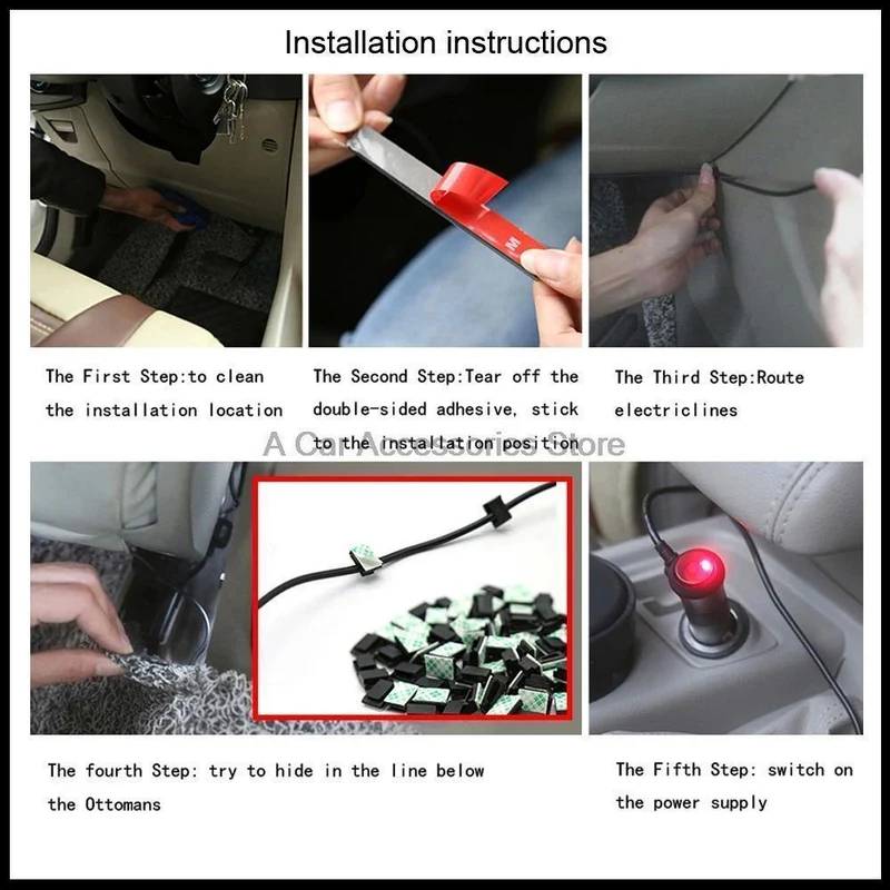 4x9 LED 8 FARBEN Led Auto Atmosphäre Lichter Dekoration Lampe 12v Auto Auto Led Innen Lichter Glow dekorative Lampe Birne