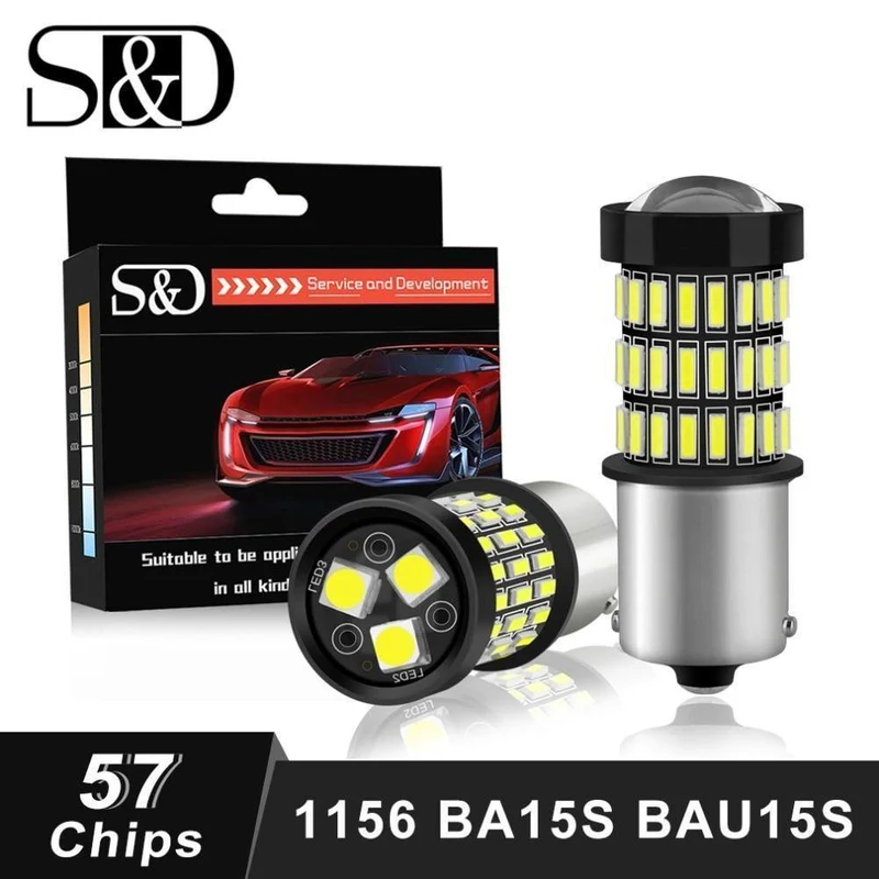 2 stücke 1156 BA15S P21W LED BAU15S PY21W Led-lampe R5W R10W 12V Weiß Rot Bernstein Auto Licht blinker Bremse Schwanz Bremsleuchte Auto