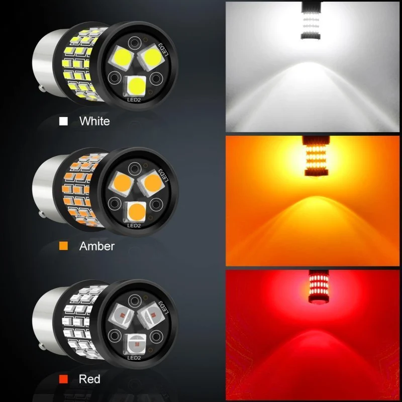 2 stücke 1156 BA15S P21W LED BAU15S PY21W Led-lampe R5W R10W 12V Weiß Rot Bernstein Auto Licht blinker Bremse Schwanz Bremsleuchte Auto
