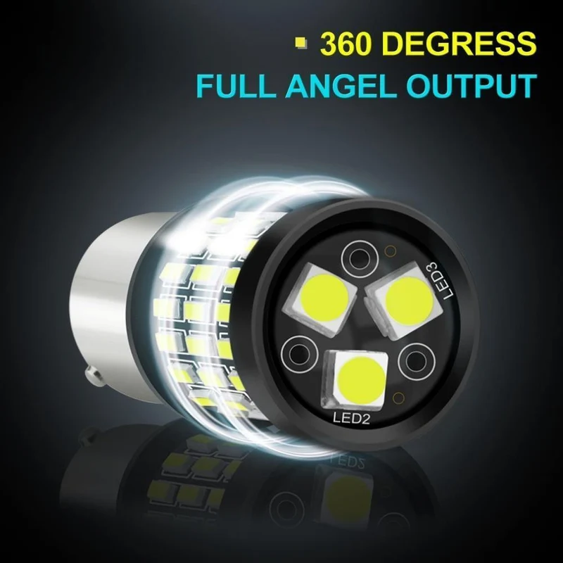 2 stücke 1156 BA15S P21W LED BAU15S PY21W Led-lampe R5W R10W 12V Weiß Rot Bernstein Auto Licht blinker Bremse Schwanz Bremsleuchte Auto