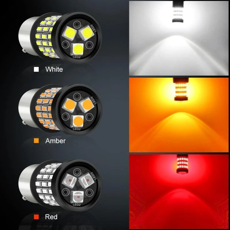 2 stücke 1156 BA15S P21W LED BAU15S PY21W Led-lampe R5W R10W 12V Weiß Rot Bernstein Auto Licht blinker Bremse Schwanz Bremsleuchte Auto