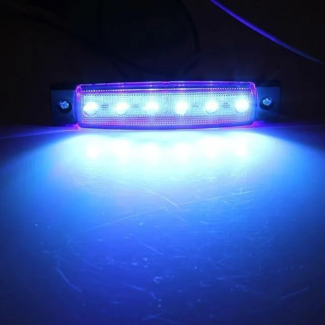 10 Stück 5 Farbe 12V / 24V 6 LED Auto LKW Anhänger LKW Seitenmarkierungsleuchte Anzeigeleuchte Seitenleuchte Gelb / Rot / Grün / Blau / Weiß