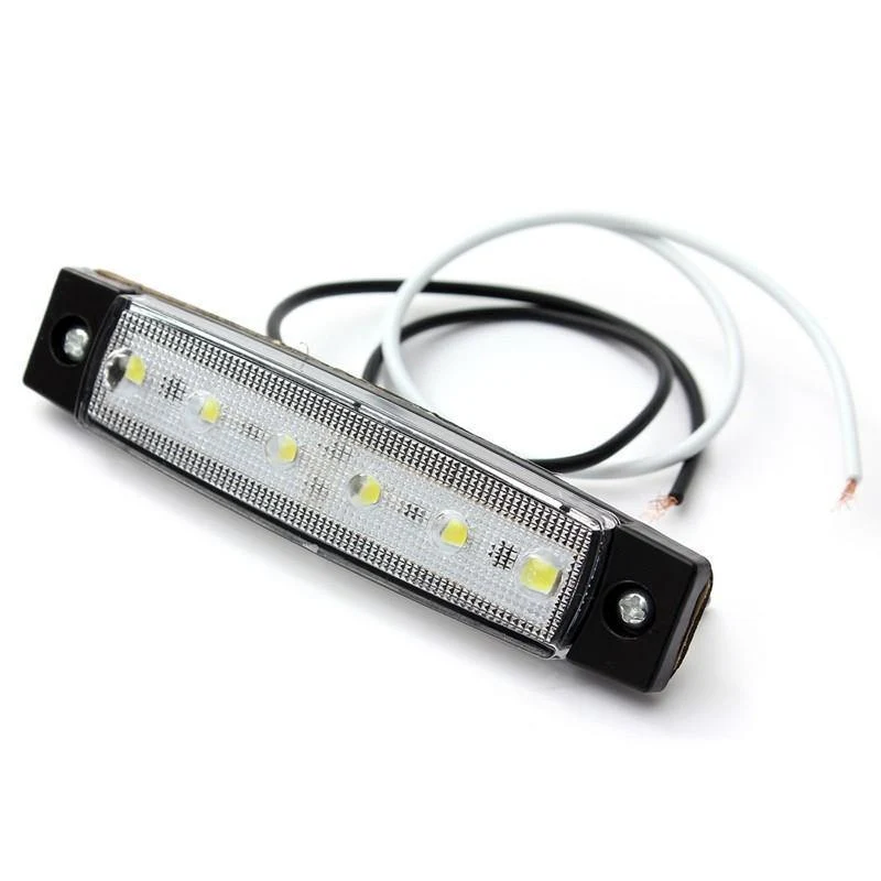 10 Stück 5 Farbe 12V / 24V 6 LED Auto LKW Anhänger LKW Seitenmarkierungsleuchte Anzeigeleuchte Seitenleuchte Gelb / Rot / Grün / Blau / Weiß
