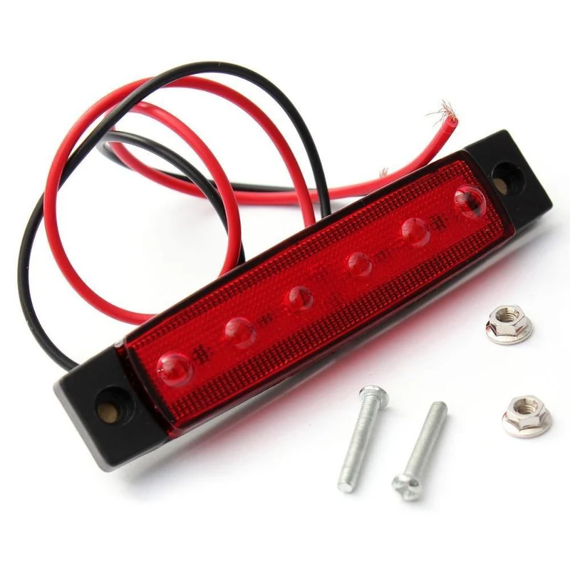 10 Stück 5 Farbe 12V / 24V 6 LED Auto LKW Anhänger LKW Seitenmarkierungsleuchte Anzeigeleuchte Seitenleuchte Gelb / Rot / Grün / Blau / Weiß