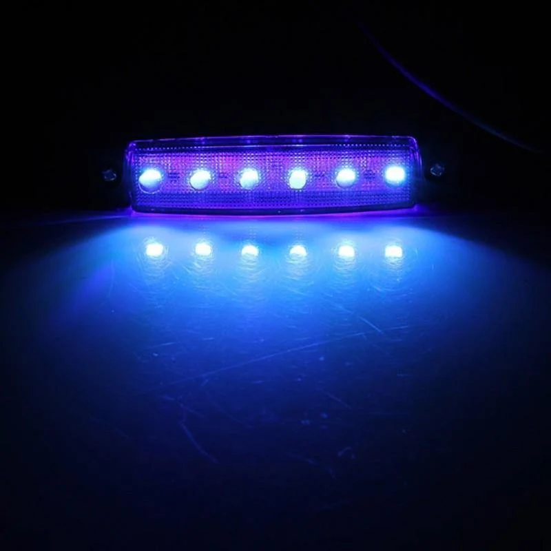 10 Stück 5 Farbe 12V / 24V 6 LED Auto LKW Anhänger LKW Seitenmarkierungsleuchte Anzeigeleuchte Seitenleuchte Gelb / Rot / Grün / Blau / Weiß
