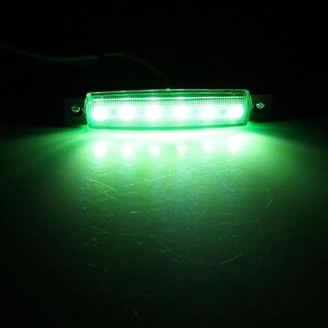 10 Stück 5 Farbe 12V / 24V 6 LED Auto LKW Anhänger LKW Seitenmarkierungsleuchte Anzeigeleuchte Seitenleuchte Gelb / Rot / Grün / Blau / Weiß
