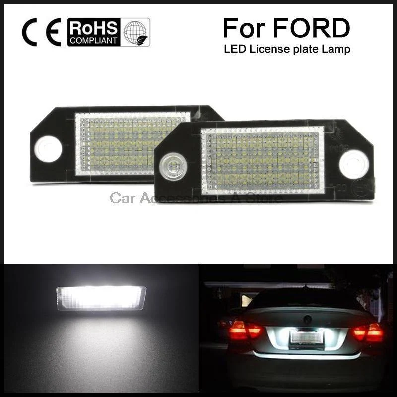 2pcs Kfz LED Kennzeichenbeleuchtung Lampe Weißlicht für Ford Focus 2 C-Max