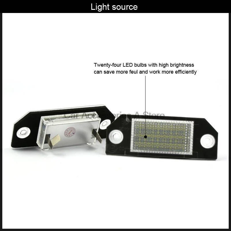2pcs Kfz LED Kennzeichenbeleuchtung Lampe Weißlicht für Ford Focus 2 C-Max
