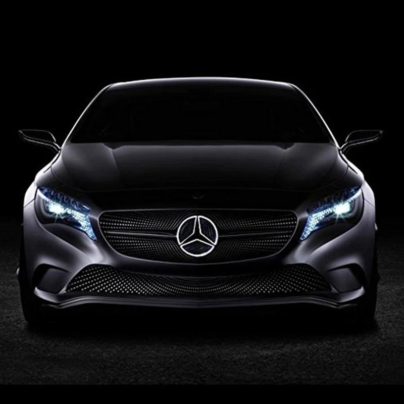 Auto-LED-Licht, Kühlergrill, Stern-Logo, Emblem, für Mercedes Benz, Kühlerfigur, Emblem, Größe 19 cm, zum Einstecken