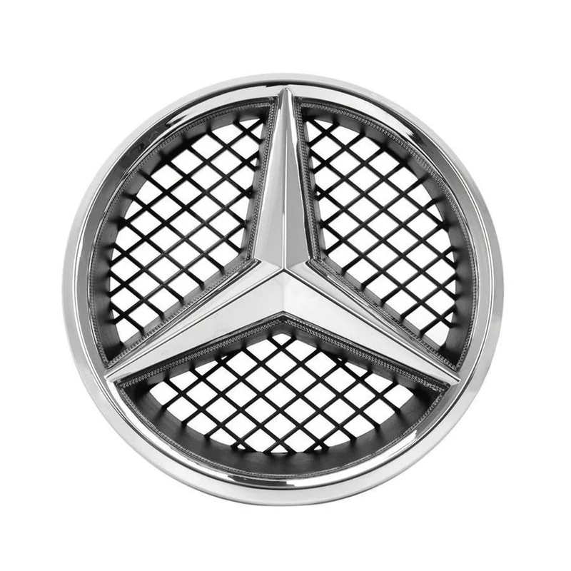 Auto-LED-Licht, Kühlergrill, Stern-Logo, Emblem, für Mercedes Benz, Kühlerfigur, Emblem, Größe 19 cm, zum Einstecken