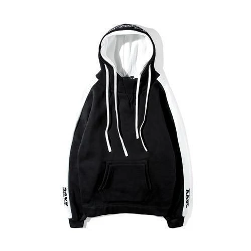 BF Oversize Hoodie Streetwear Hip Hop Rot Schwarz Double Herren Hoodies