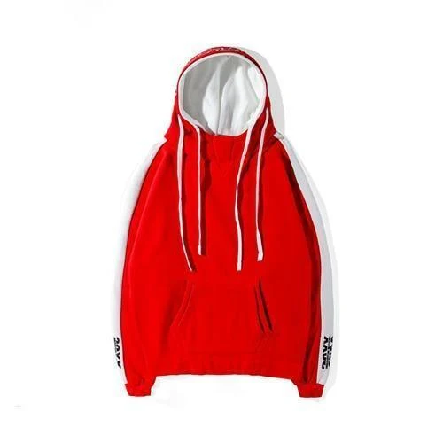 BF Oversize Hoodie Streetwear Hip Hop Rot Schwarz Double Herren Hoodies