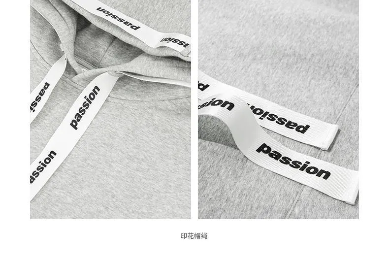 Passio Brief gedruckt Kordelzug Hoodies Streetwear Hip Hop Hoody Herren Hoodies und Sweatshirts High Street