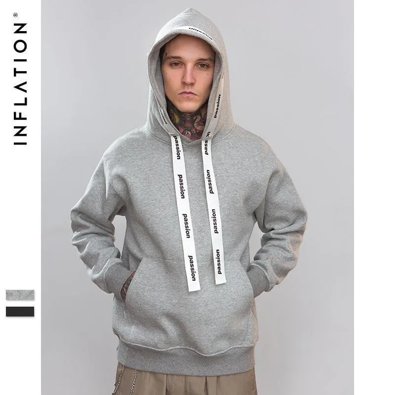 Passio Brief gedruckt Kordelzug Hoodies Streetwear Hip Hop Hoody Herren Hoodies und Sweatshirts High Street