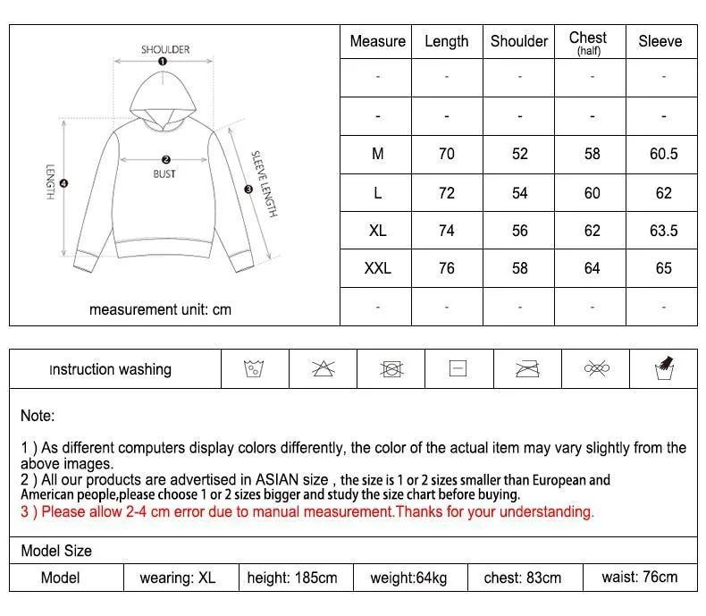 Passio Brief gedruckt Kordelzug Hoodies Streetwear Hip Hop Hoody Herren Hoodies und Sweatshirts High Street