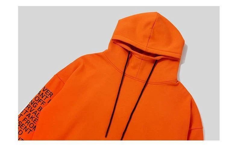 Übergroße Brief Ärmel Kordelzug Hoodies 2018 Herbst Und Winter Marke Sweatshirts Männer Lose Streetwear