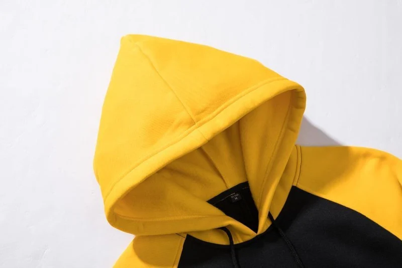 Streetwear Patchwork Hoodie Männer Hip Hop Hooded Solide Slim Fit Beiläufige Hoody Herren Hoodies Sweatshirts EU Größe