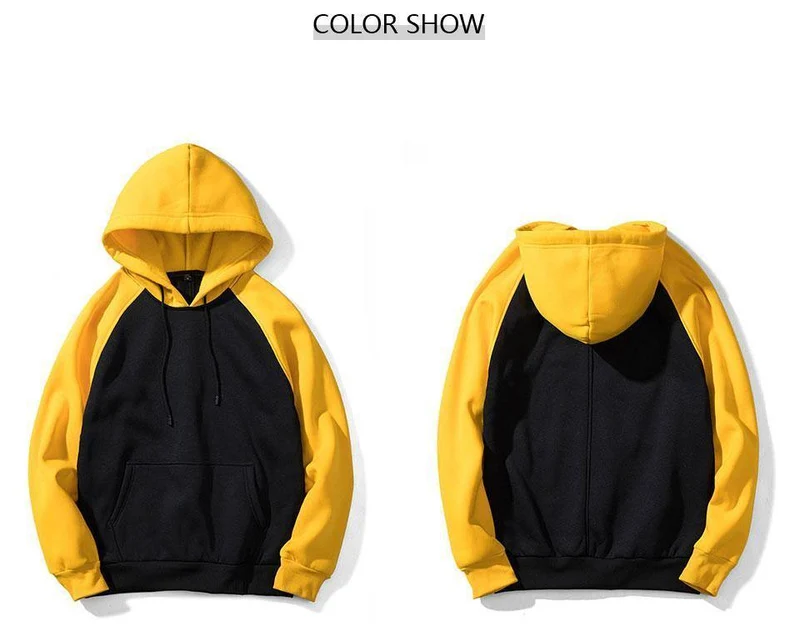 Streetwear Patchwork Hoodie Männer Hip Hop Hooded Solide Slim Fit Beiläufige Hoody Herren Hoodies Sweatshirts EU Größe