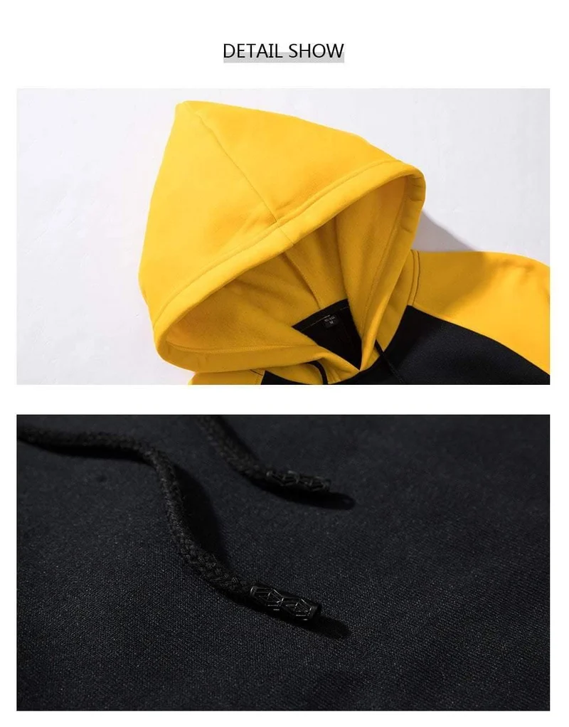 Streetwear Patchwork Hoodie Männer Hip Hop Hooded Solide Slim Fit Beiläufige Hoody Herren Hoodies Sweatshirts EU Größe