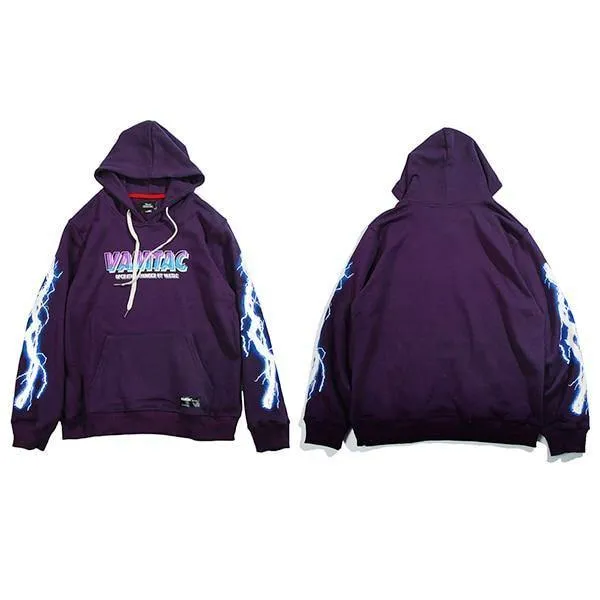 Hip Hop Männer Hoodie Sweatshirt Cool Lightning 3D Druck Harajuku Hoodie Streetwear Casual Schwarz