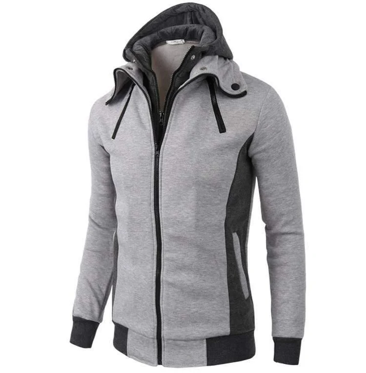 Mode Marke Hoodies Männer Casual Sportswear Männlichen Hoodies Zipper Langarm Sweatshirt Jacke Europäische größe