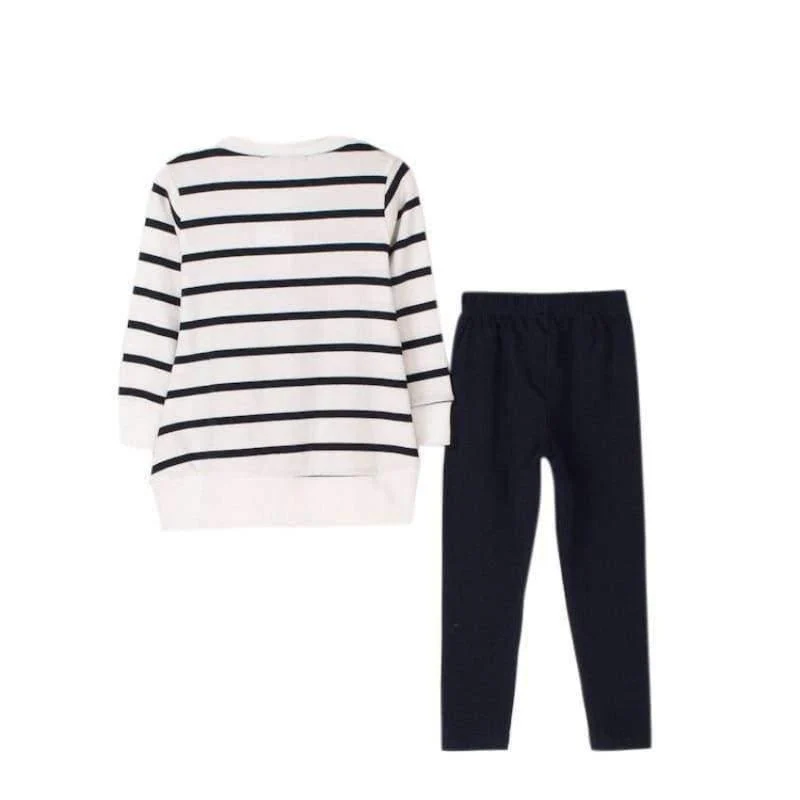 Herbst Winter Mädchen Kleidung Set Teenager Mädchen Kleidung Sets Streifen T-Shirt + Hose 2pcs Kinder Mädchen Sport Anzug Kinderkleidung
