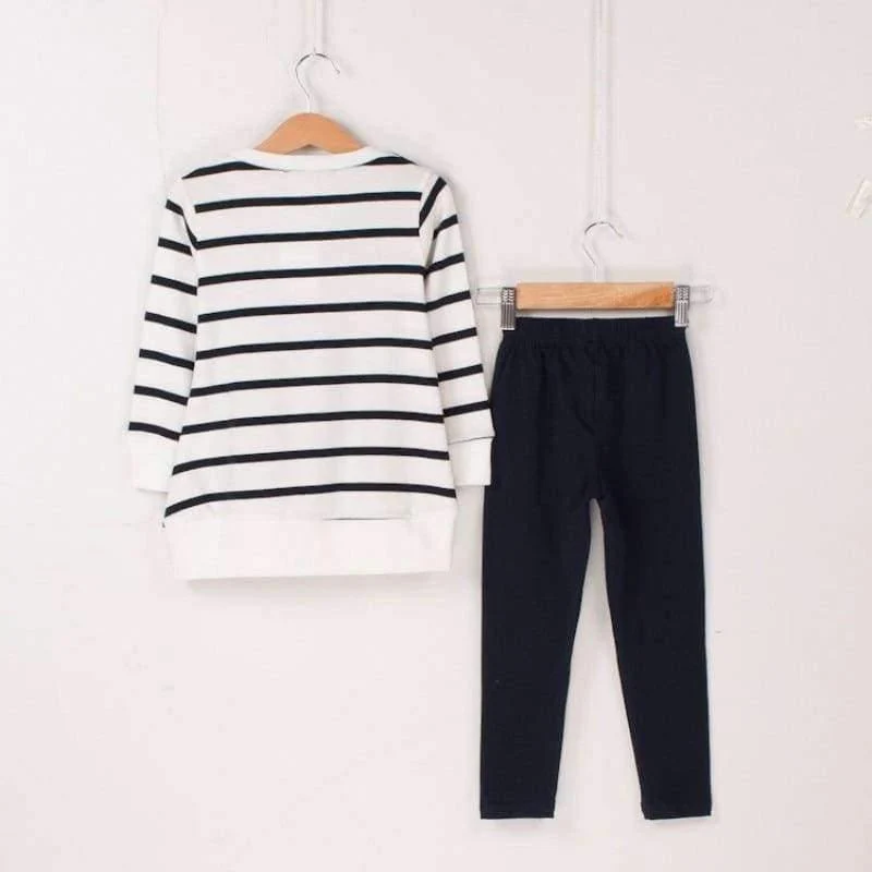 Herbst Winter Mädchen Kleidung Set Teenager Mädchen Kleidung Sets Streifen T-Shirt + Hose 2pcs Kinder Mädchen Sport Anzug Kinderkleidung