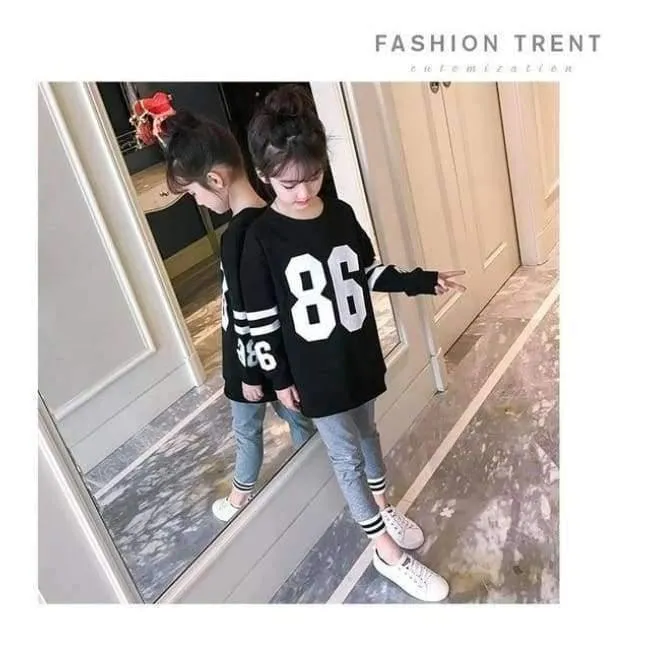Kleidung Set für Mädchen Teenager Herbstschule Buchstabe T-Shirt + Leggings 2pcs Kinderkleidung 4 5 6 7 8 9 10 11 12 13 Jahre