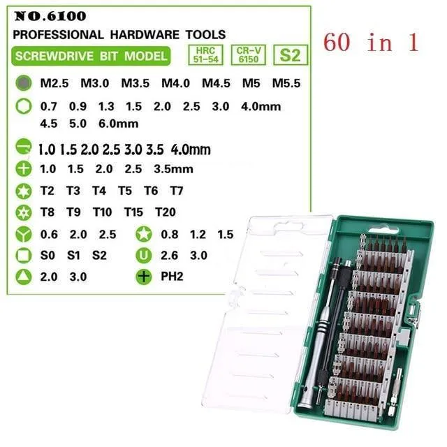 Multi-Bit-Präzisions-Torx-Schraubendreher-Set Torx-Schraubendreher-Pinzette Handy-PC PSP-Reparatur Demontage Handwerkzeug-Pack