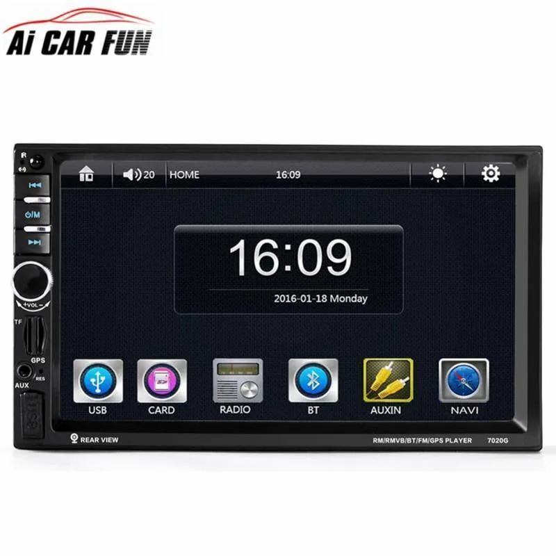 Auto Audio Autoradio 2 Din GPS Navigation 7 zoll LCD Touch Screen Auto Radio Stereo Bluetooth Auto Multimedia Player 2din