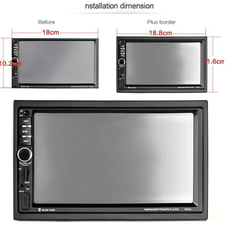 Auto Audio Autoradio 2 Din GPS Navigation 7 zoll LCD Touch Screen Auto Radio Stereo Bluetooth Auto Multimedia Player 2din