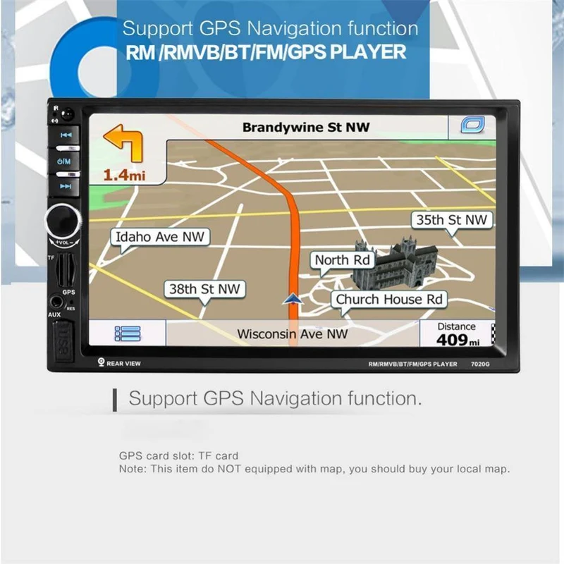 Auto Audio Autoradio 2 Din GPS Navigation 7 zoll LCD Touch Screen Auto Radio Stereo Bluetooth Auto Multimedia Player 2din