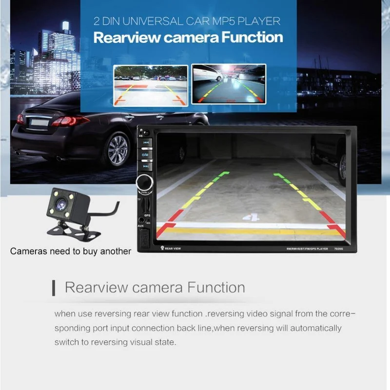 Auto Audio Autoradio 2 Din GPS Navigation 7 zoll LCD Touch Screen Auto Radio Stereo Bluetooth Auto Multimedia Player 2din