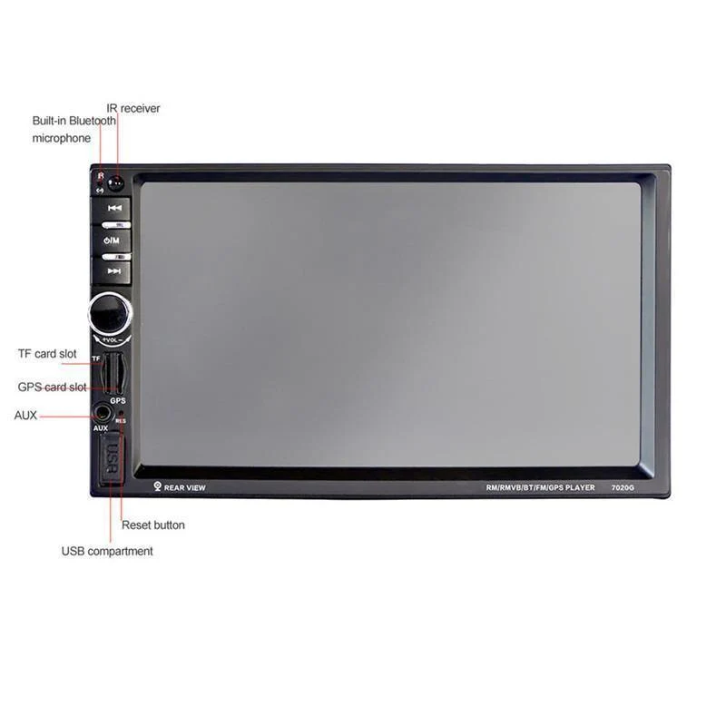 Auto Audio Autoradio 2 Din GPS Navigation 7 zoll LCD Touch Screen Auto Radio Stereo Bluetooth Auto Multimedia Player 2din
