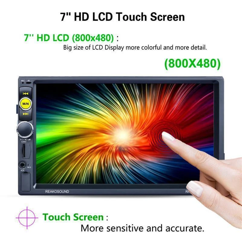 7inch 2DIN Auto Bluetooth MP5 Player Rückfahrkamera FM / AM / RDS / BT Lenkradsteuerung Autoradio Media Player