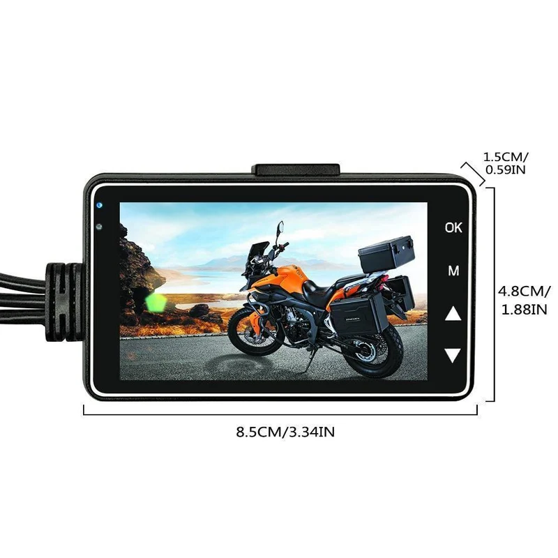 Motorradkamera DVR Motor Dash Cam mit spezieller Dual-Track Front Rear Recorder Motorrad Elektronik