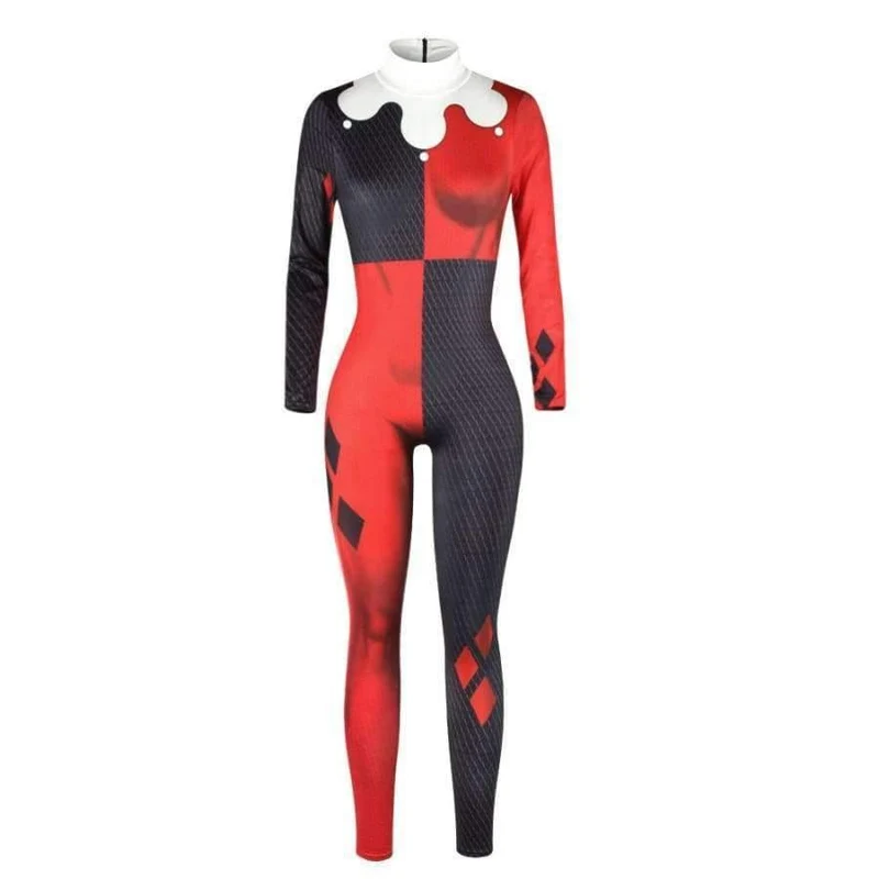 Squad Harley Quinn Overall Catsuit Sexy Cosplay Kostüme Halloween Frauen Bodysuit Kostüm