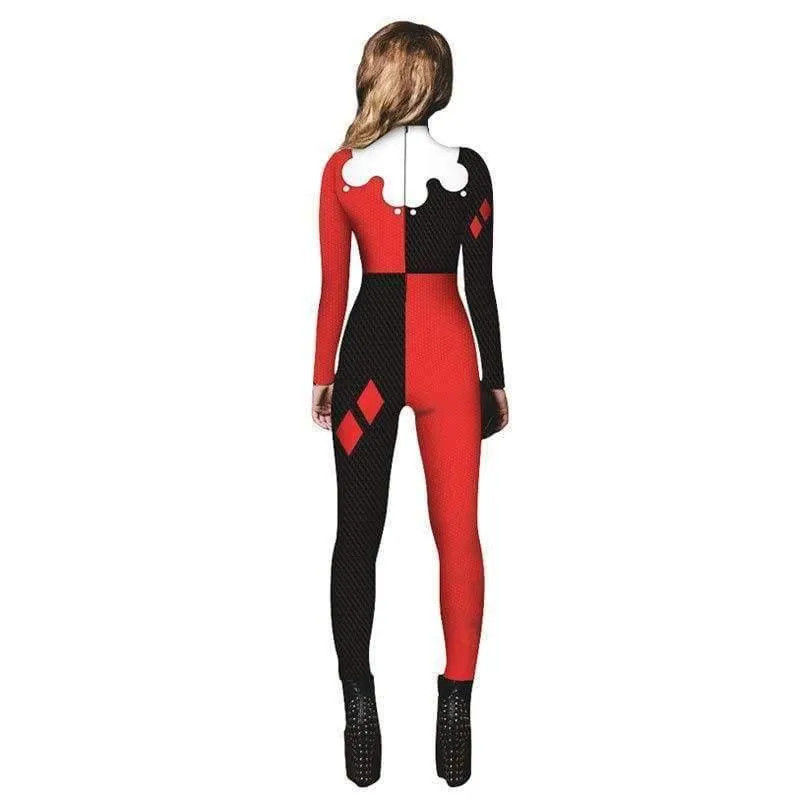 Squad Harley Quinn Overall Catsuit Sexy Cosplay Kostüme Halloween Frauen Bodysuit Kostüm