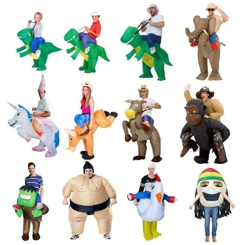 Karneval Kostüm Frauen Dinosaurier Cowboy Aufblasbare Kostüme Lustige Party Kleid Tier Cosply Halloween Kostüm für Kinder