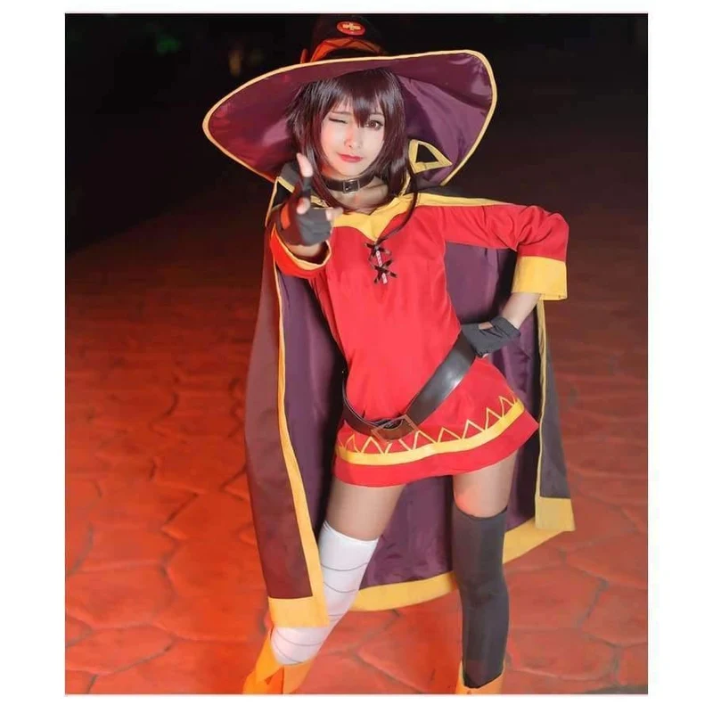 KonoSuba Megumin Halloween Cosplay Anime Gottes Segen auf dieser wunderbaren Welt Cosplay Megumin KonoSuba Kostüm Frauen