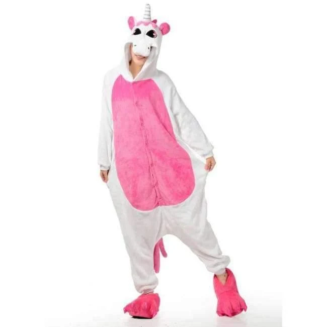 Halloween Großhandel Tier Stich Stern Einhorn onesie Erwachsene Unisex Cosplay Kostüm Frauen Pyjamas Nachtwäsche Erwachsene Winter